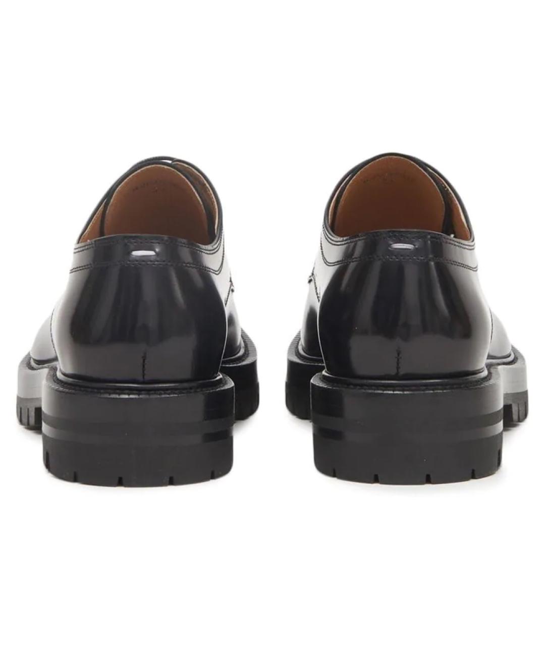 MAISON MARGIELA Черные кожаные ботинки, фото 5