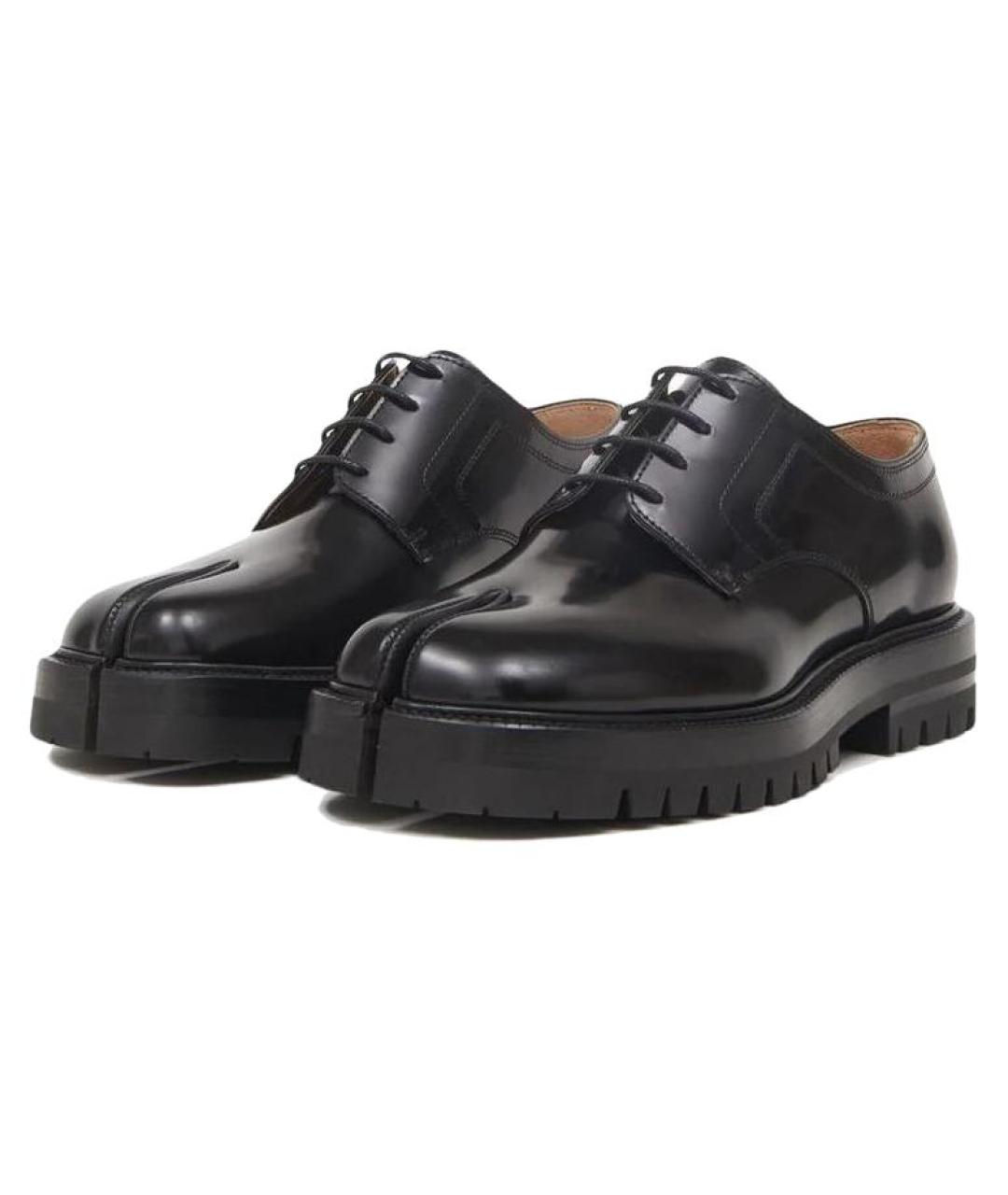 MAISON MARGIELA Черные кожаные ботинки, фото 3