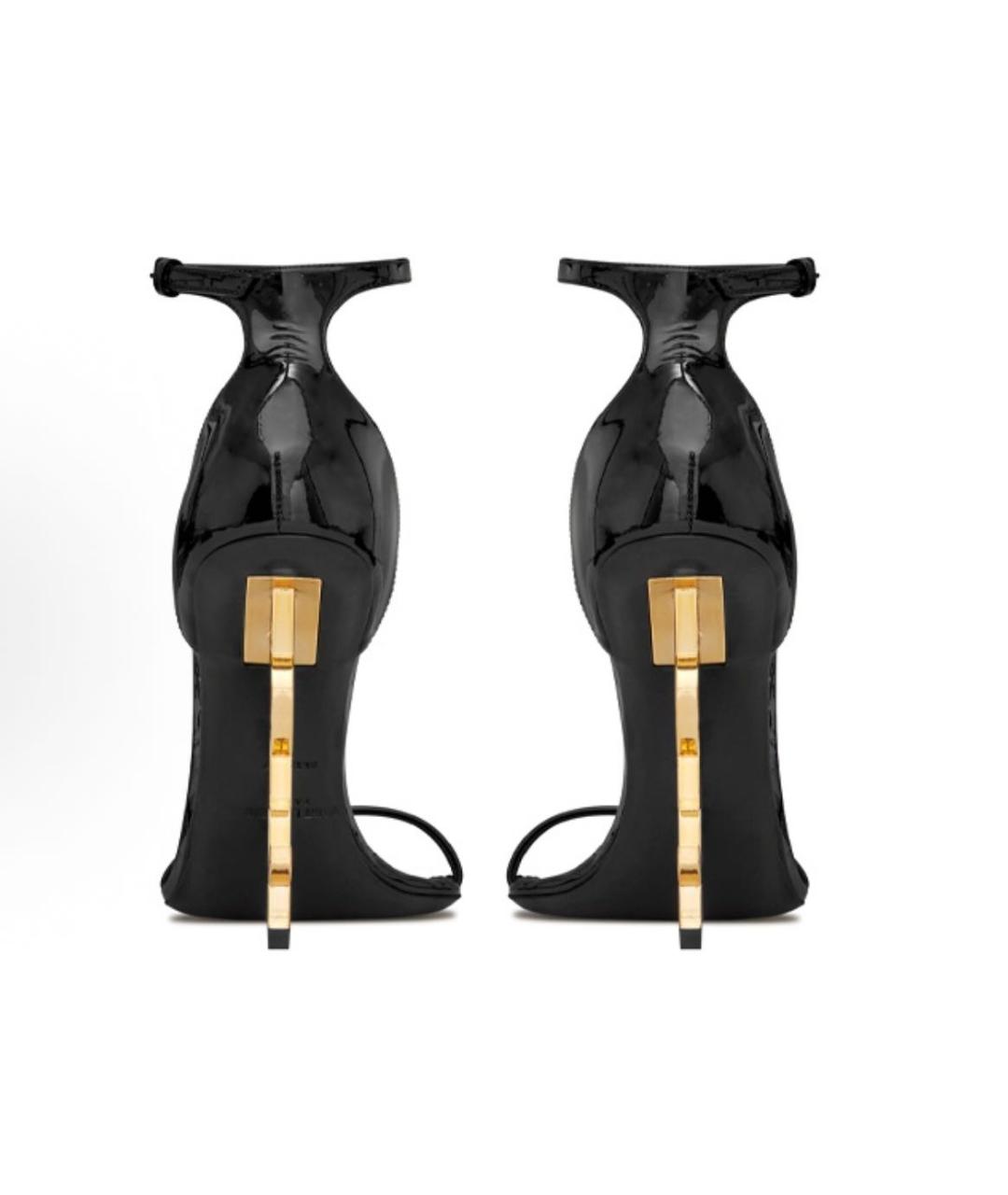 SAINT LAURENT Черные кожаные туфли, фото 3