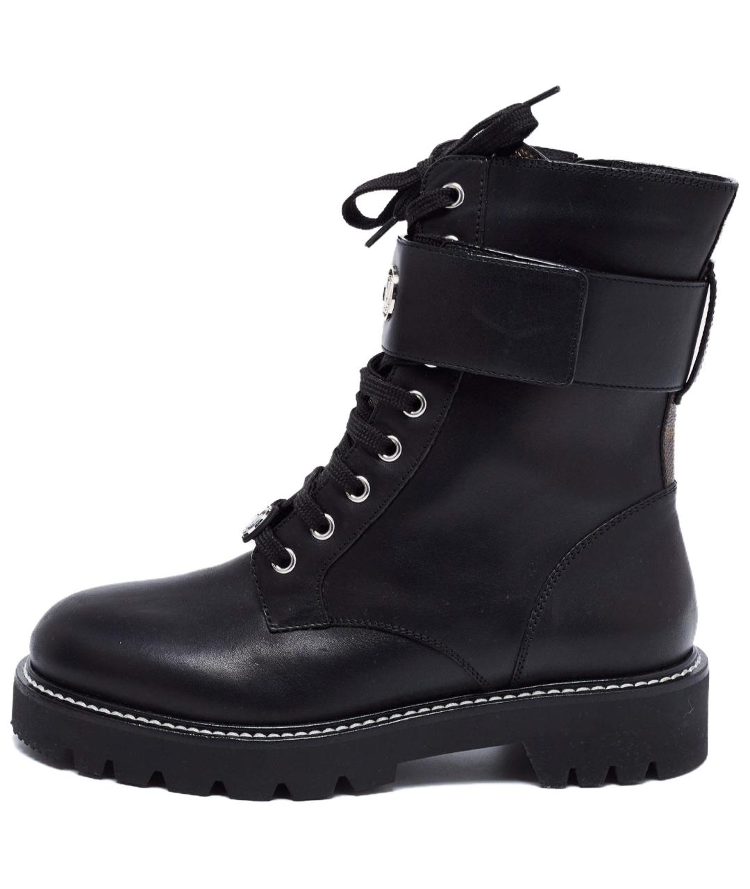 LOUIS VUITTON Черные кожаные ботинки, фото 2