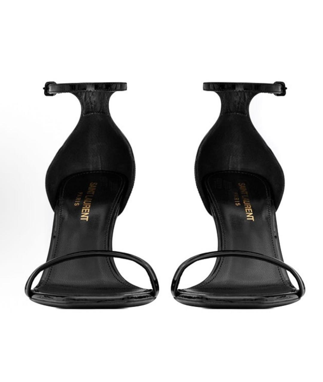 SAINT LAURENT Черные кожаные туфли, фото 3