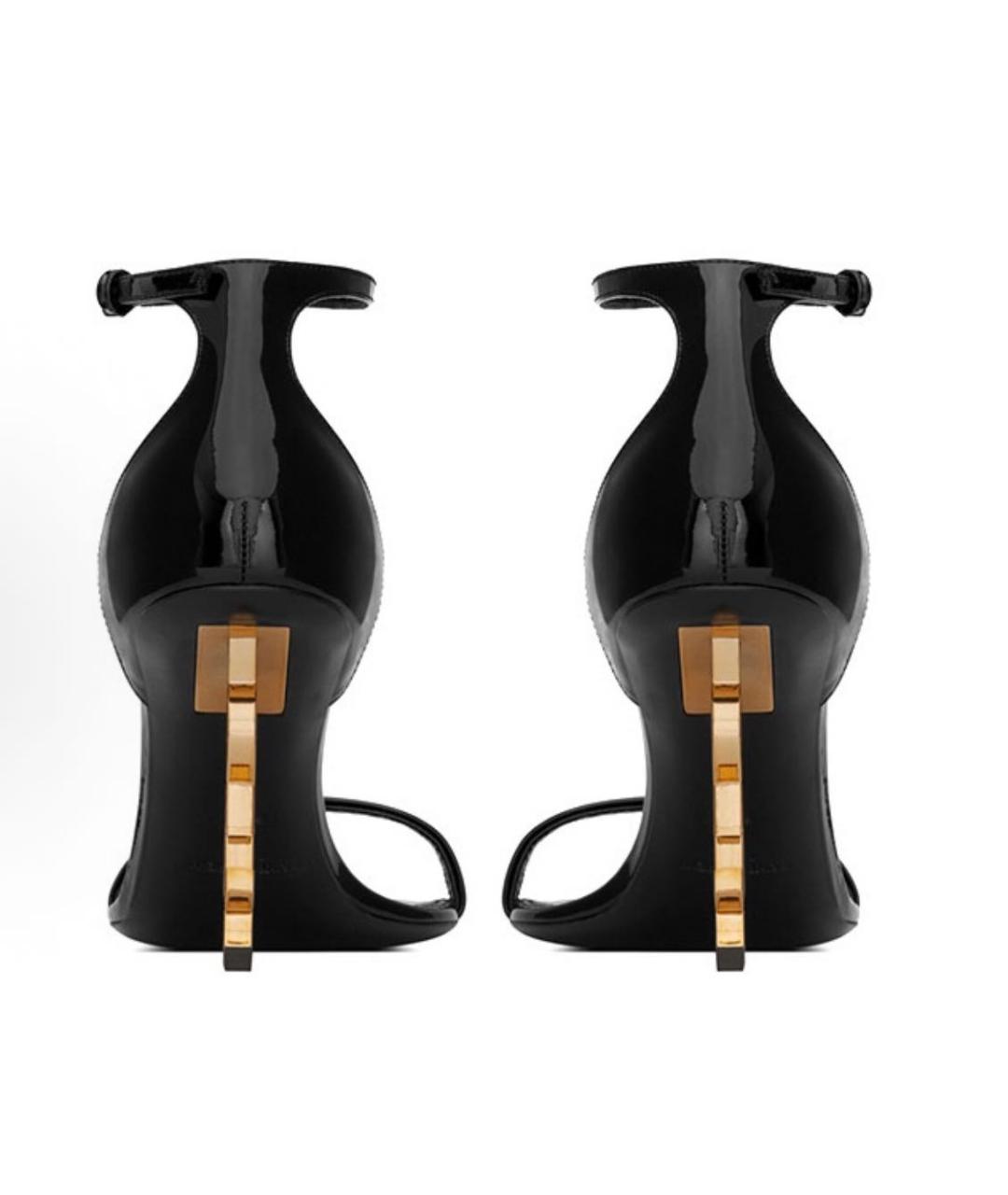 SAINT LAURENT Черные кожаные туфли, фото 4