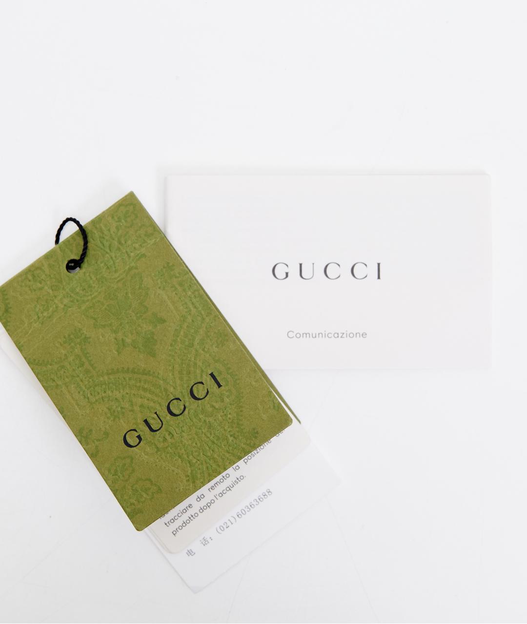 GUCCI Бежевый шелковый платок, фото 6