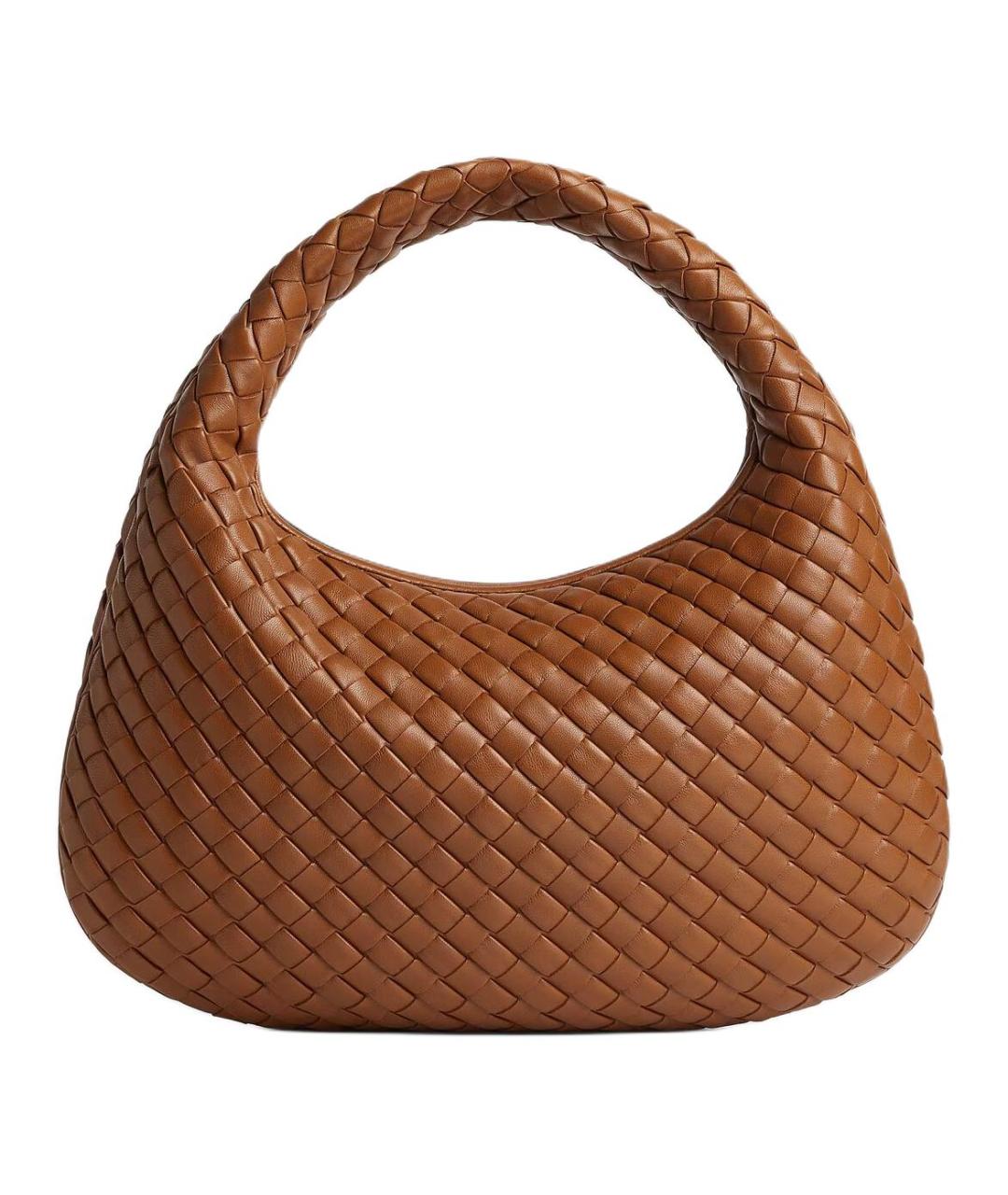 BOTTEGA VENETA Коричневая кожаная сумка с короткими ручками, фото 1