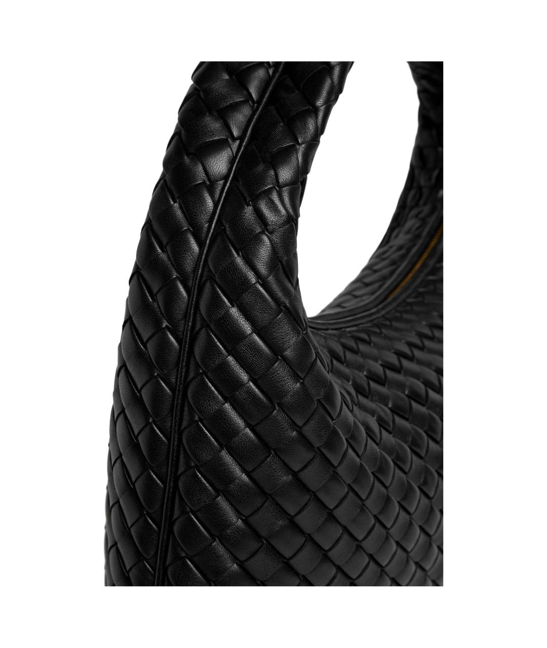 BOTTEGA VENETA Черная кожаная сумка с короткими ручками, фото 3