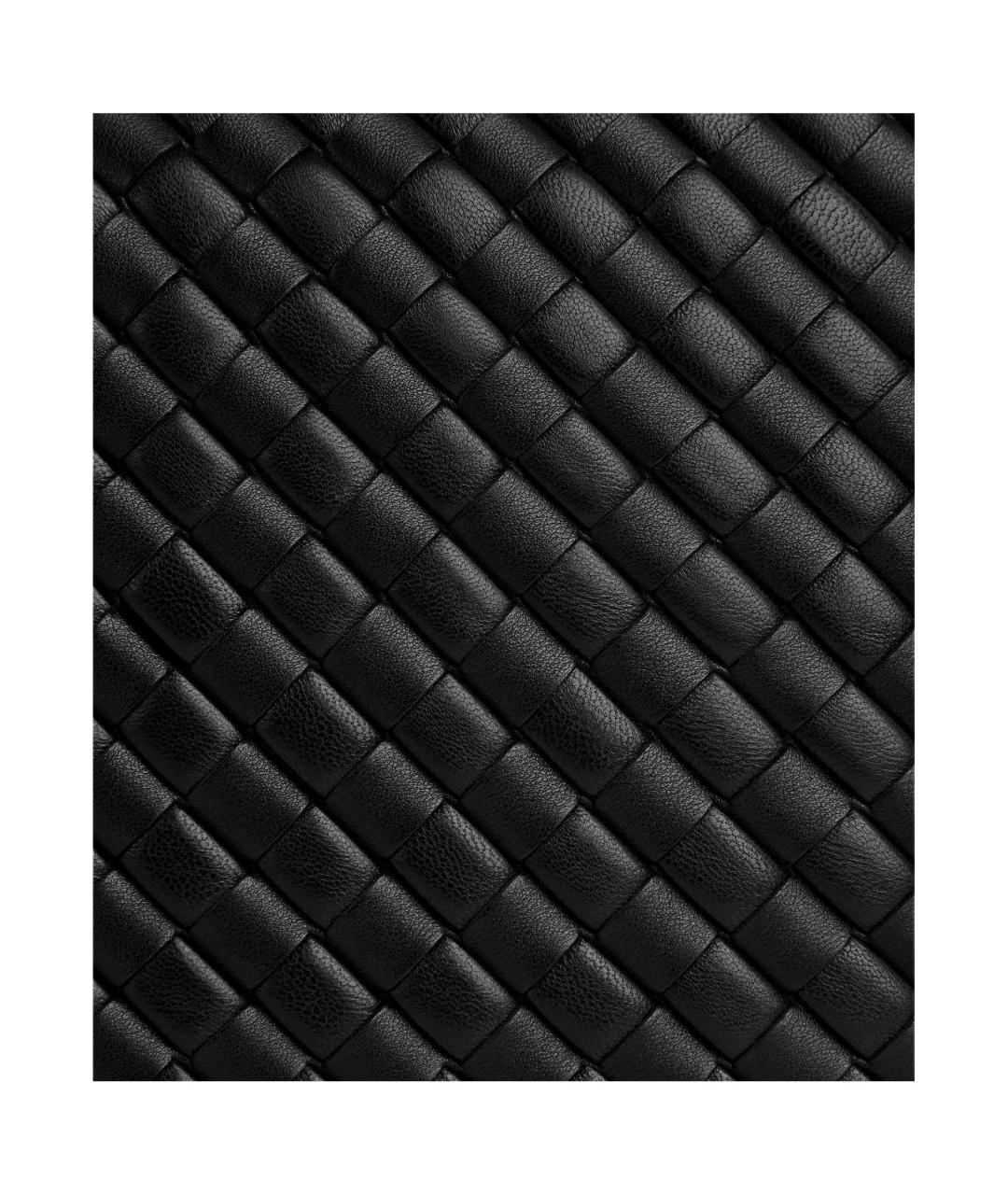 BOTTEGA VENETA Черная кожаная сумка с короткими ручками, фото 5