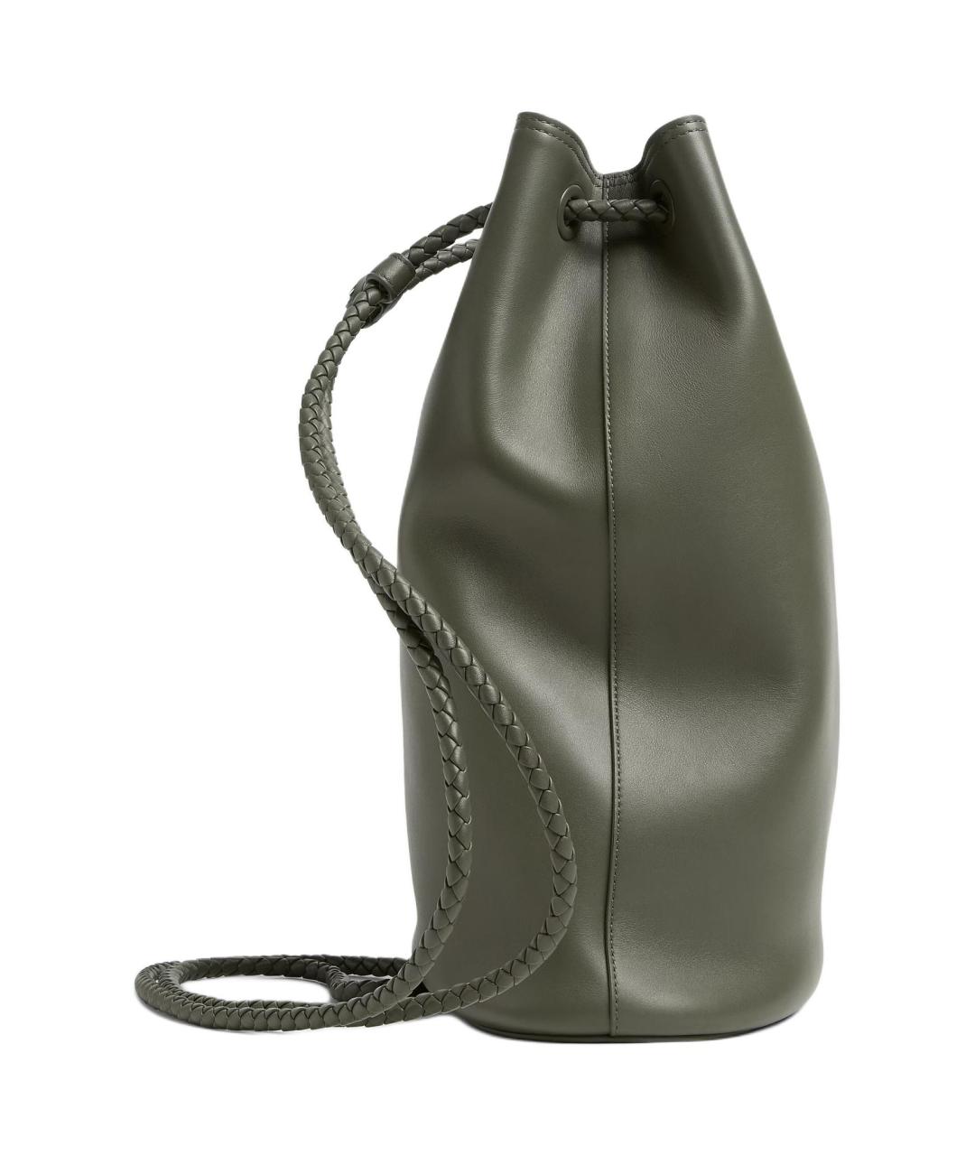 BOTTEGA VENETA Зеленый кожаный рюкзак, фото 2