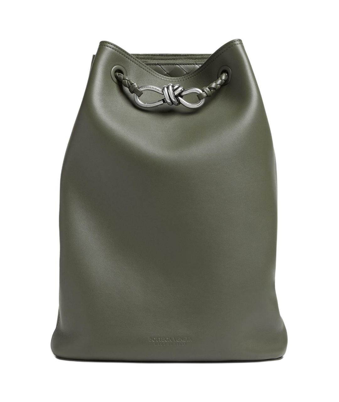 BOTTEGA VENETA Зеленый кожаный рюкзак, фото 1