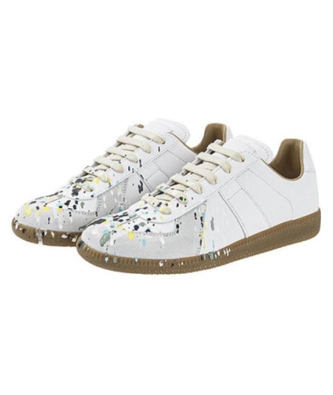 MAISON MARGIELA Кожаные кеды, фото 3