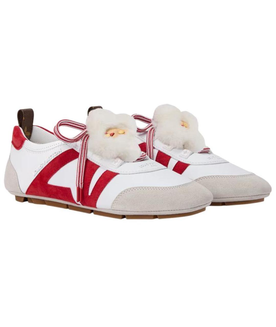 LOUIS VUITTON Белые кожаные кроссовки, фото 3