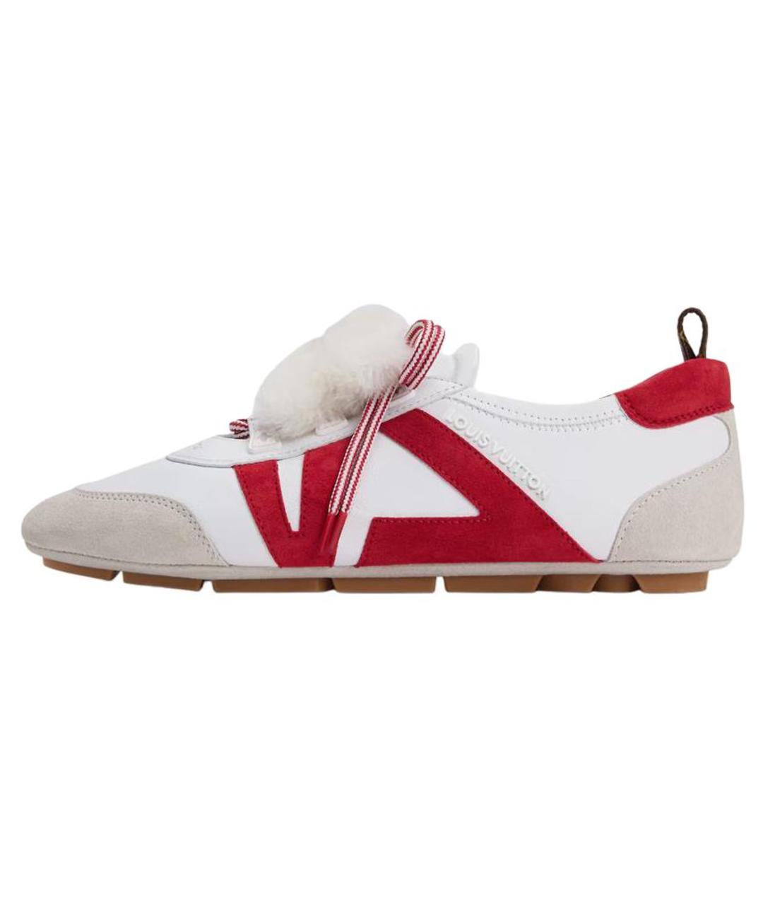 LOUIS VUITTON Белые кожаные кроссовки, фото 2