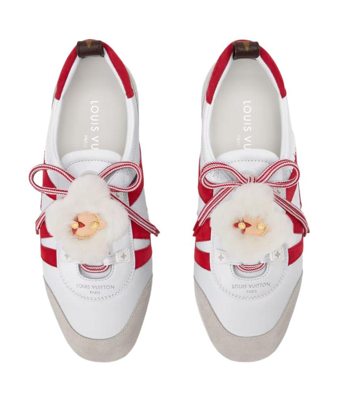 LOUIS VUITTON Белые кожаные кроссовки, фото 4