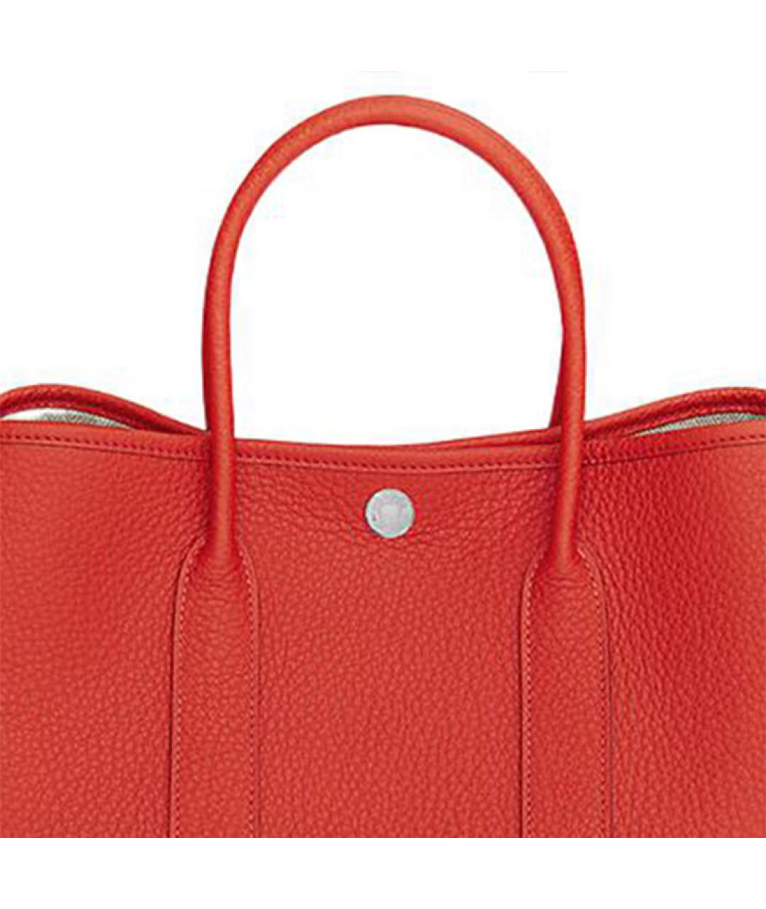 HERMES Красная кожаная сумка через плечо, фото 5