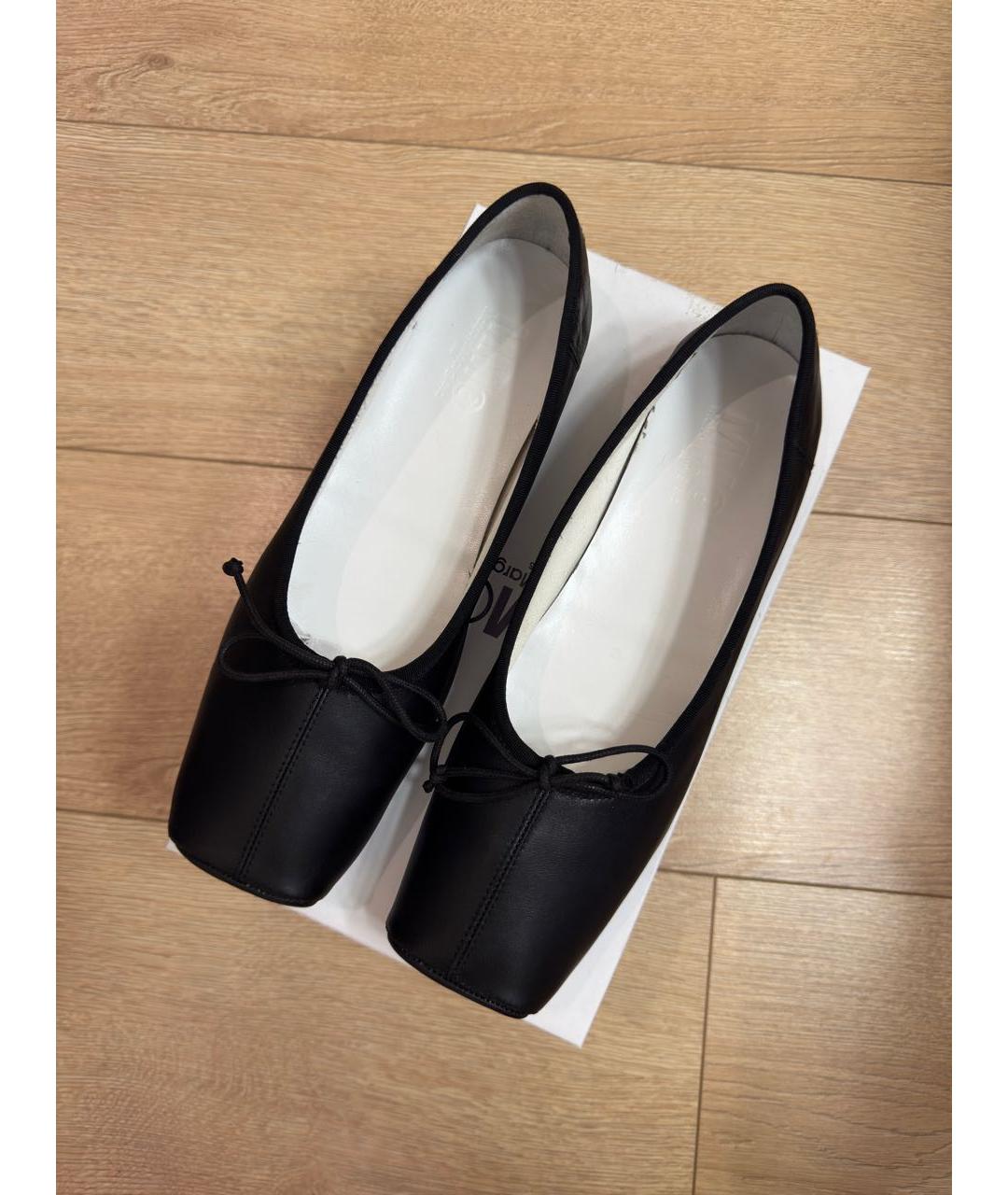 MM6 MAISON MARGIELA Черные кожаные балетки, фото 2