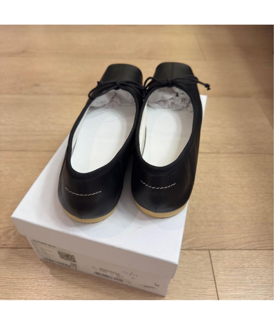 MM6 MAISON MARGIELA Черные кожаные балетки, фото 8