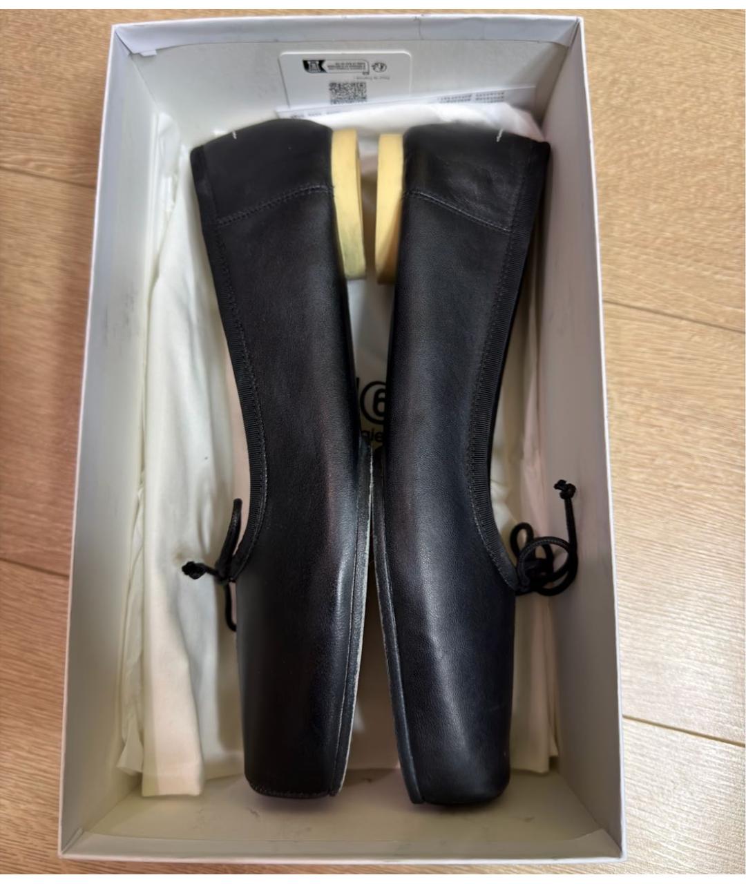 MM6 MAISON MARGIELA Черные кожаные балетки, фото 9