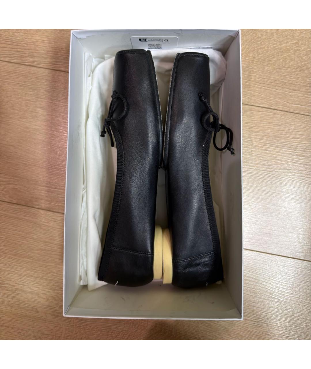 MM6 MAISON MARGIELA Черные кожаные балетки, фото 3