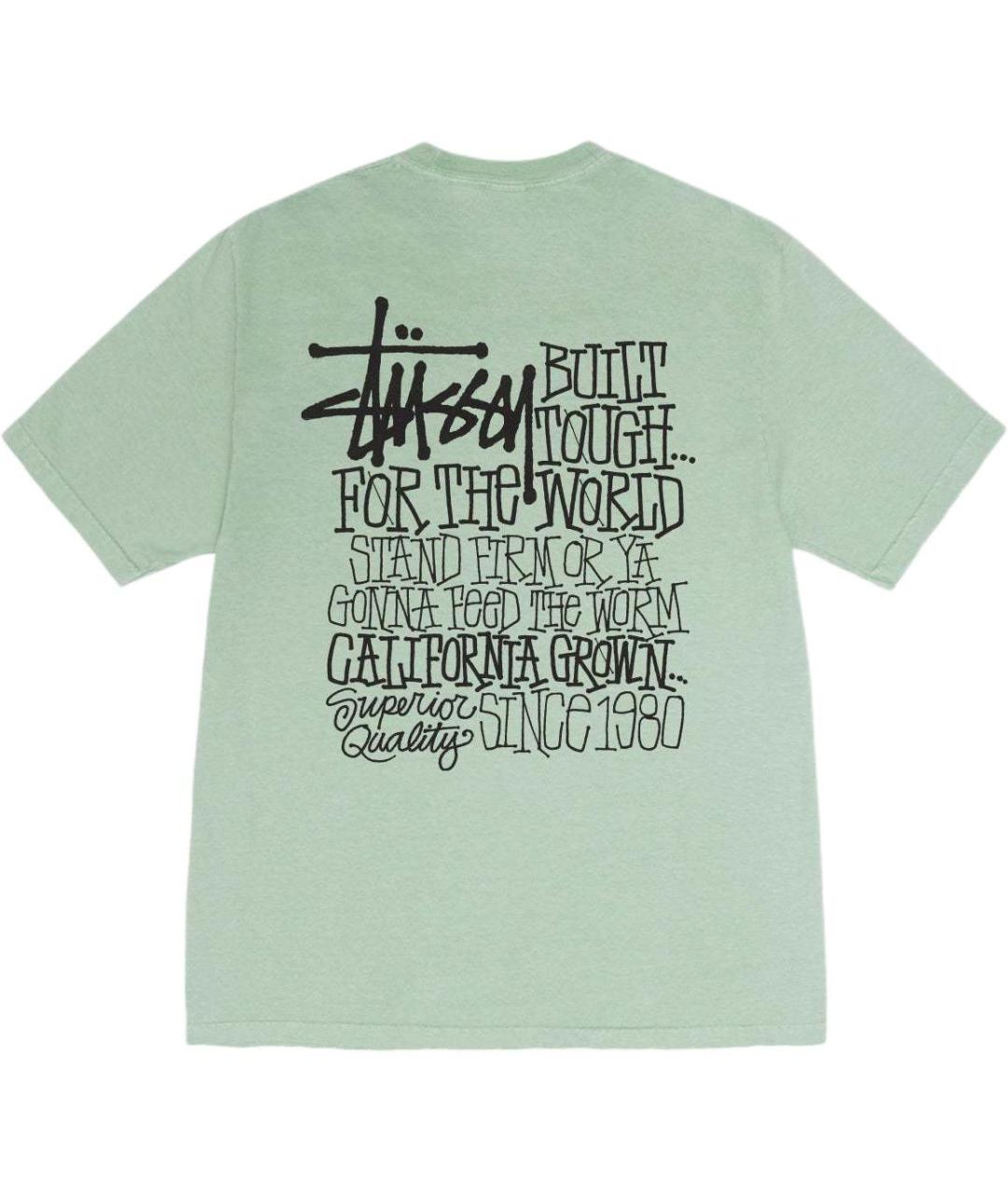 STUSSY Зеленая футболка, фото 2