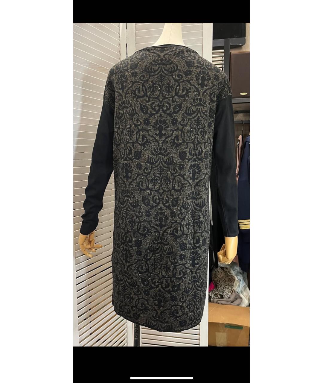 D.EXTERIOR Черное шерстяное повседневное платье, фото 2