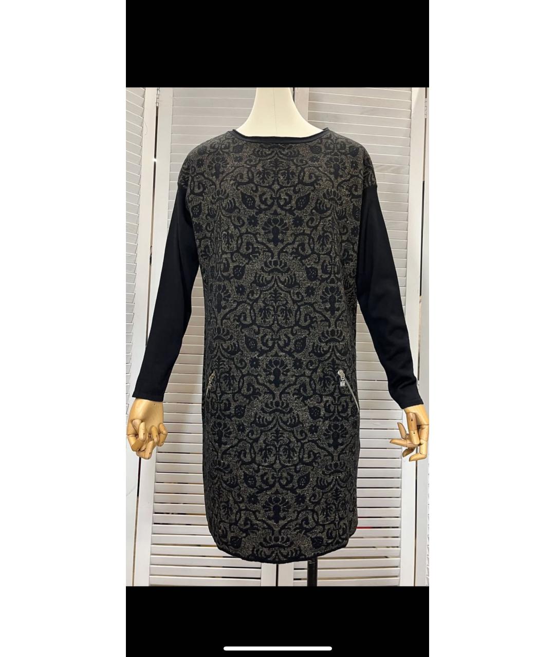 D.EXTERIOR Черное шерстяное повседневное платье, фото 8