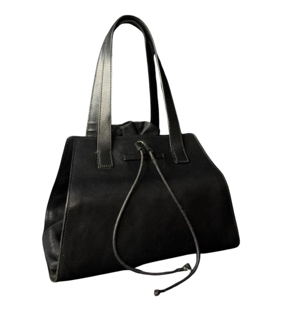 JEAN PAUL GAULTIER Черная кожаная сумка через плечо, фото 1