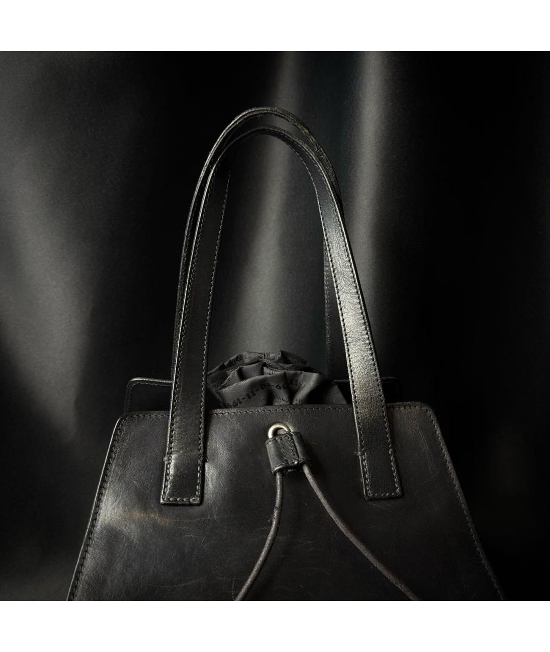 JEAN PAUL GAULTIER Черная кожаная сумка через плечо, фото 3