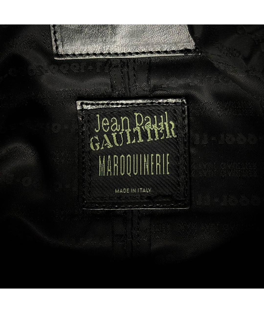 JEAN PAUL GAULTIER Черная кожаная сумка через плечо, фото 8