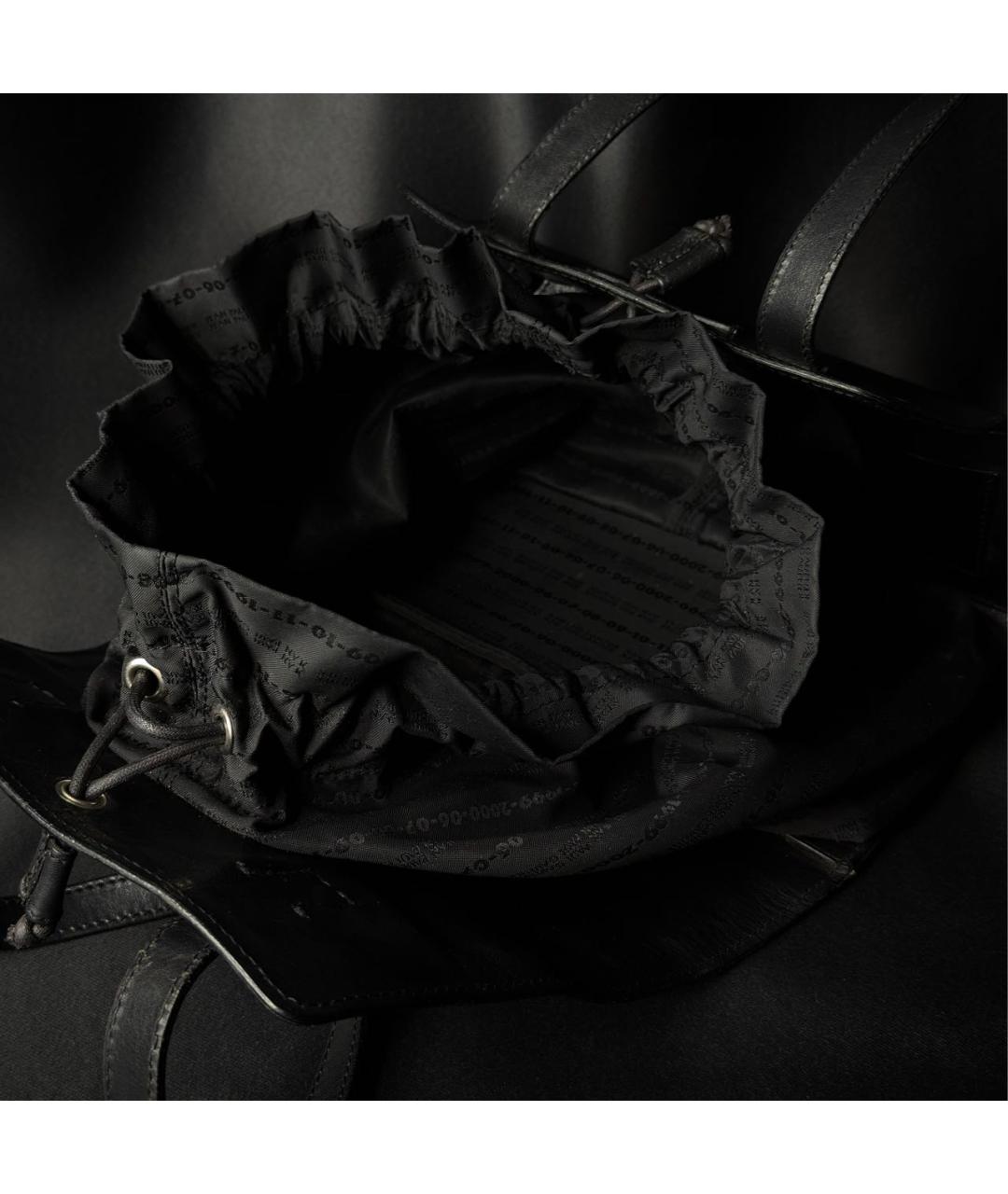 JEAN PAUL GAULTIER Черная кожаная сумка через плечо, фото 7