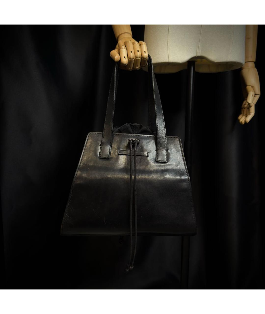 JEAN PAUL GAULTIER Черная кожаная сумка через плечо, фото 4