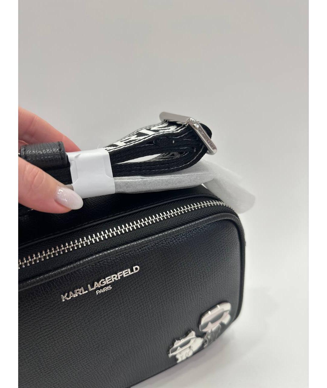 KARL LAGERFELD Черная сумка через плечо, фото 6