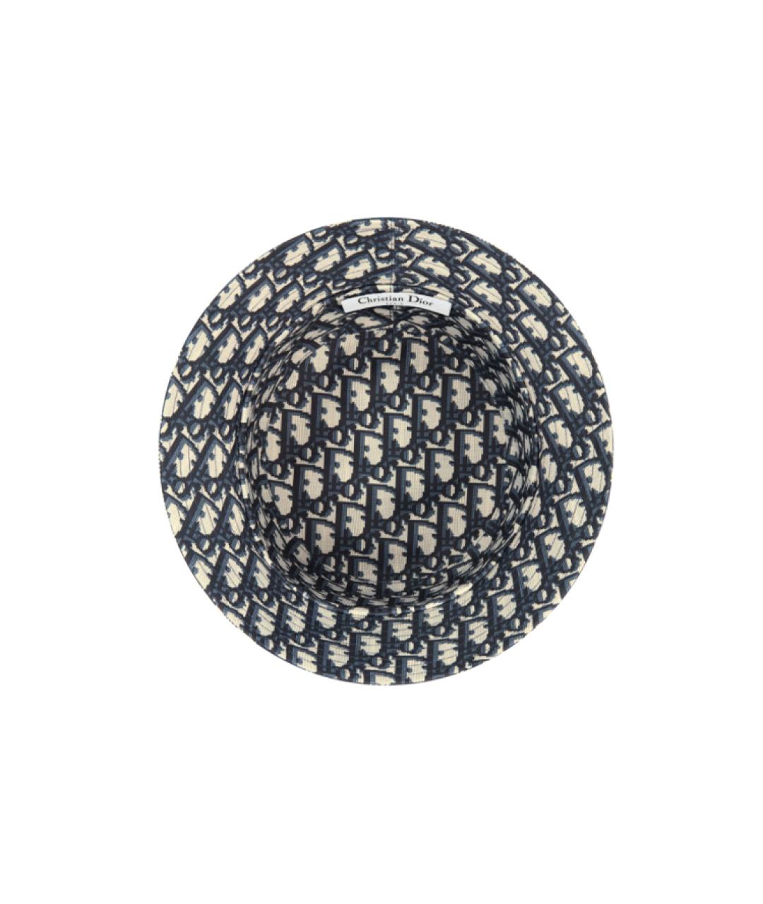 CHRISTIAN DIOR Синяя хлопковая панама, фото 2