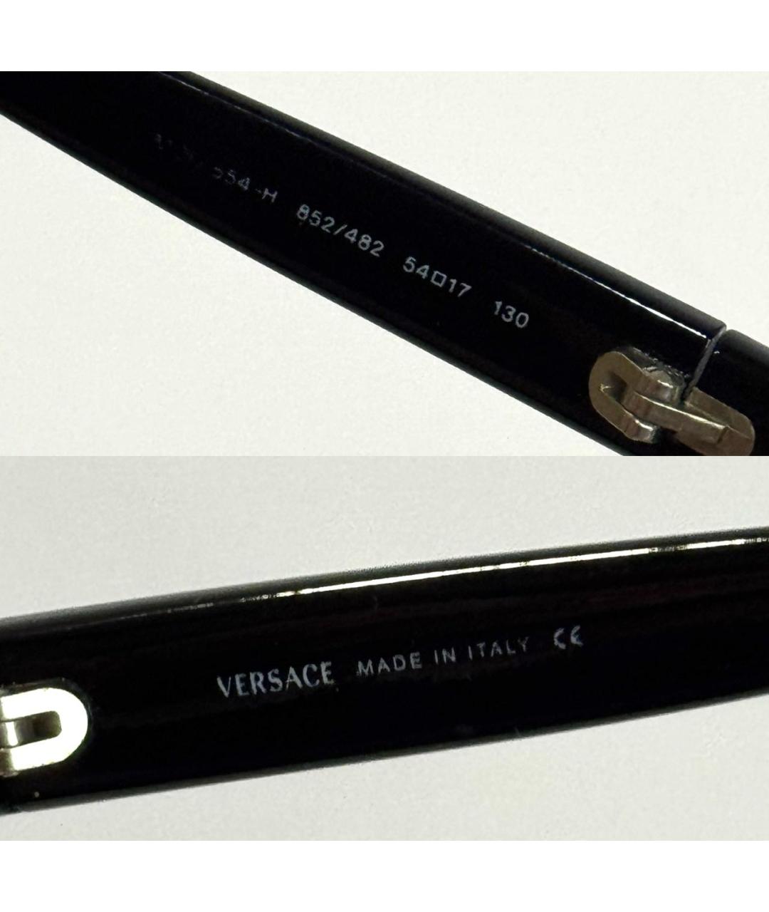 VERSACE Черные пластиковые солнцезащитные очки, фото 5