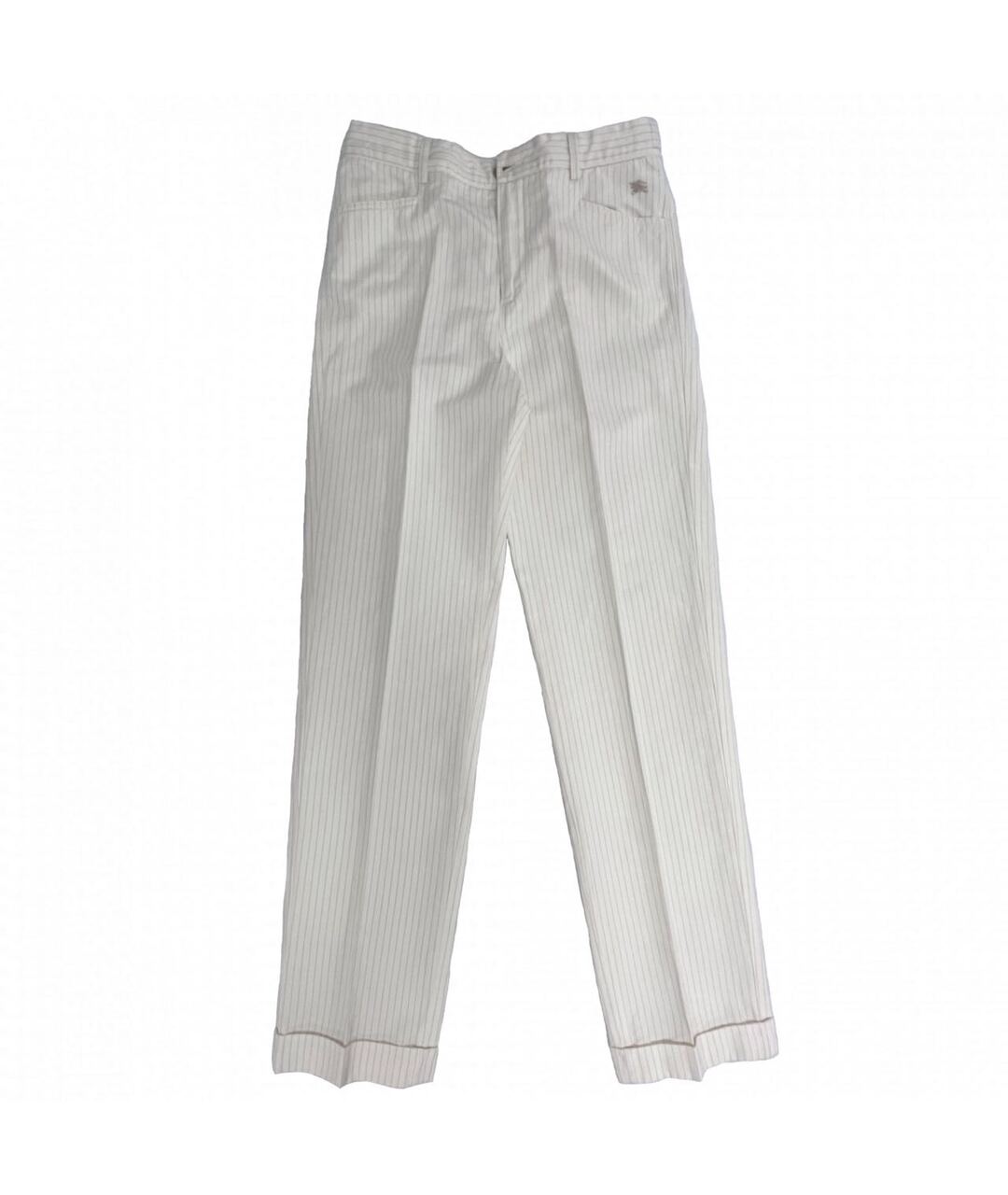 BURBERRY Белые хлопковые брюки и шорты, фото 1