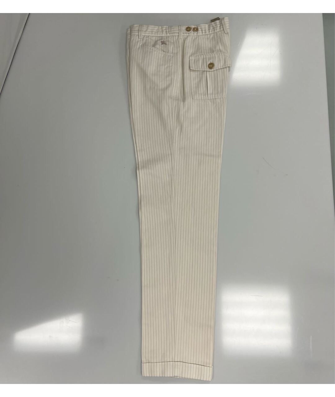 BURBERRY Белые хлопковые брюки и шорты, фото 6