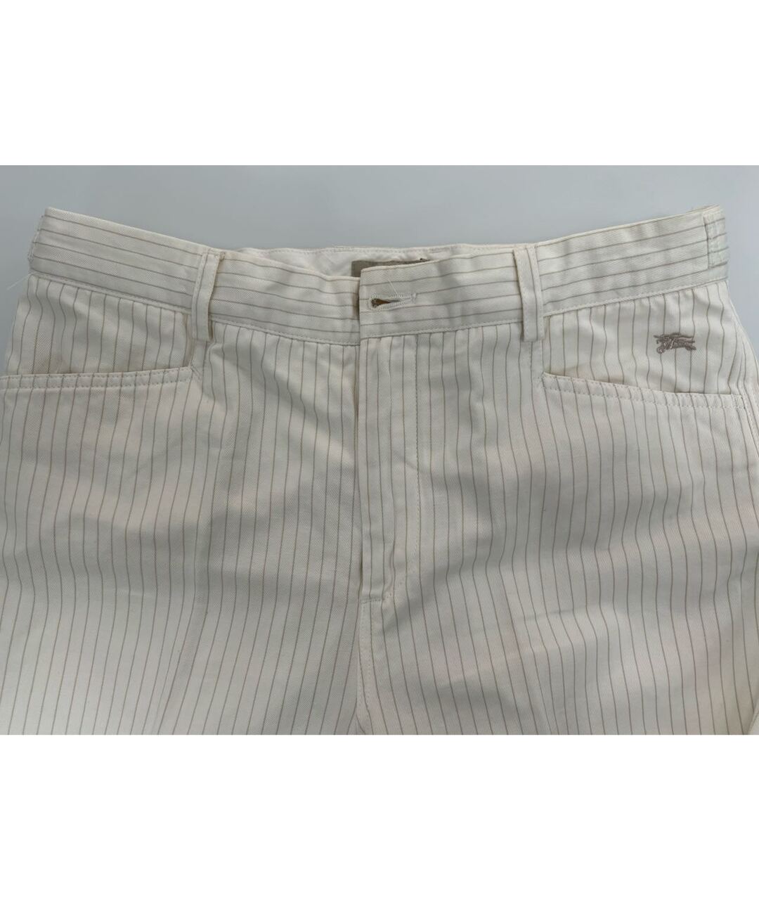 BURBERRY Белые хлопковые брюки и шорты, фото 3