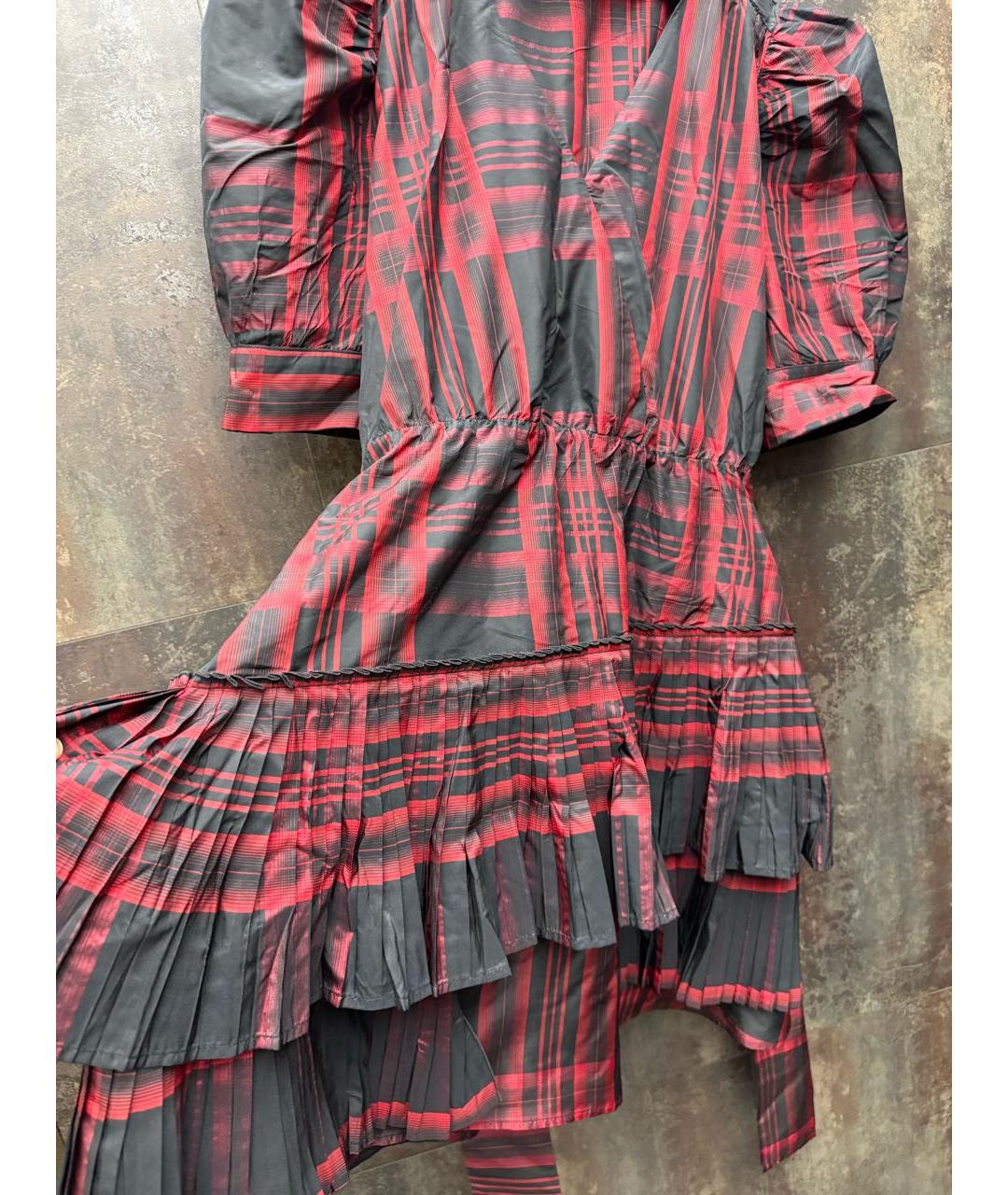 LIU JO Бордовое полиэстеровое коктейльное платье, фото 4