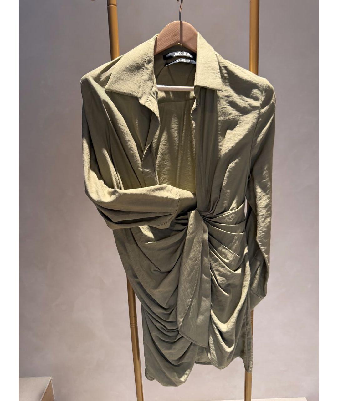 JACQUEMUS Хаки повседневное платье, фото 7