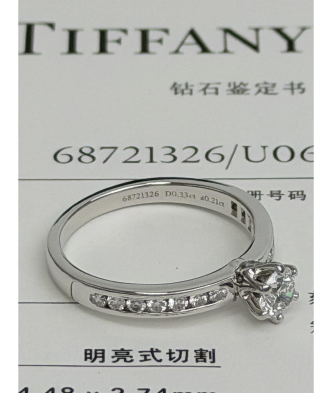 TIFFANY&CO Белое платиновое кольцо, фото 7