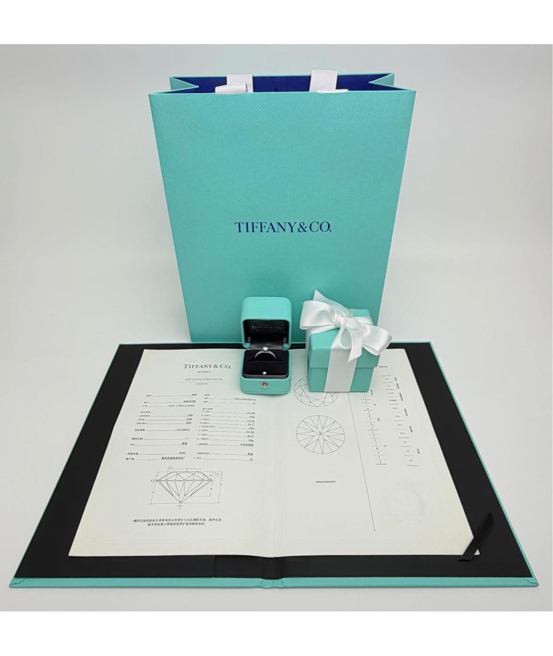 TIFFANY&CO Белое платиновое кольцо, фото 2