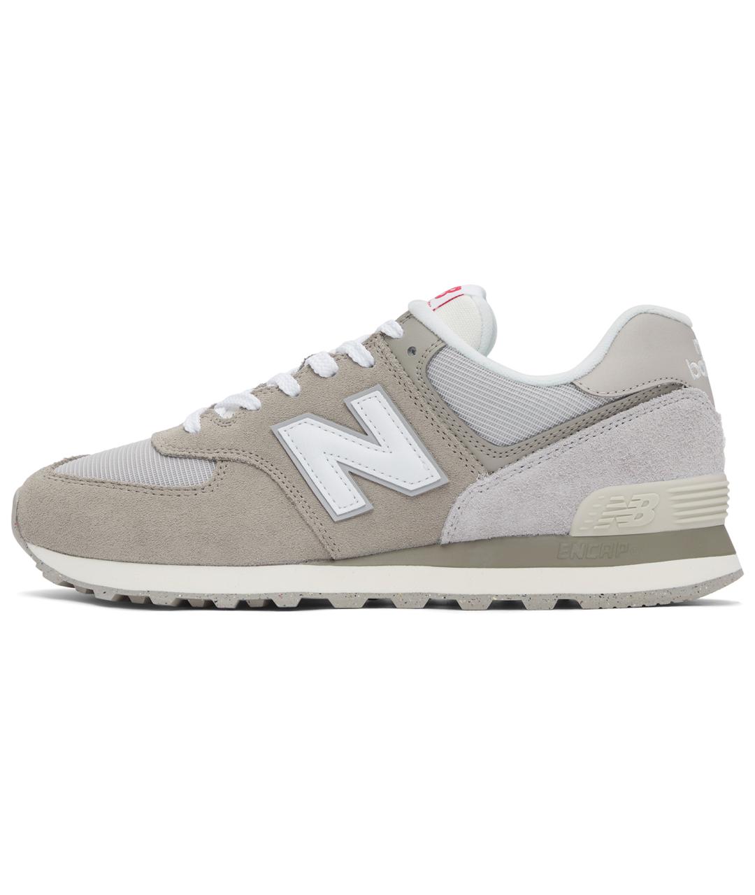 NEW BALANCE Серые кожаные кроссовки, фото 2