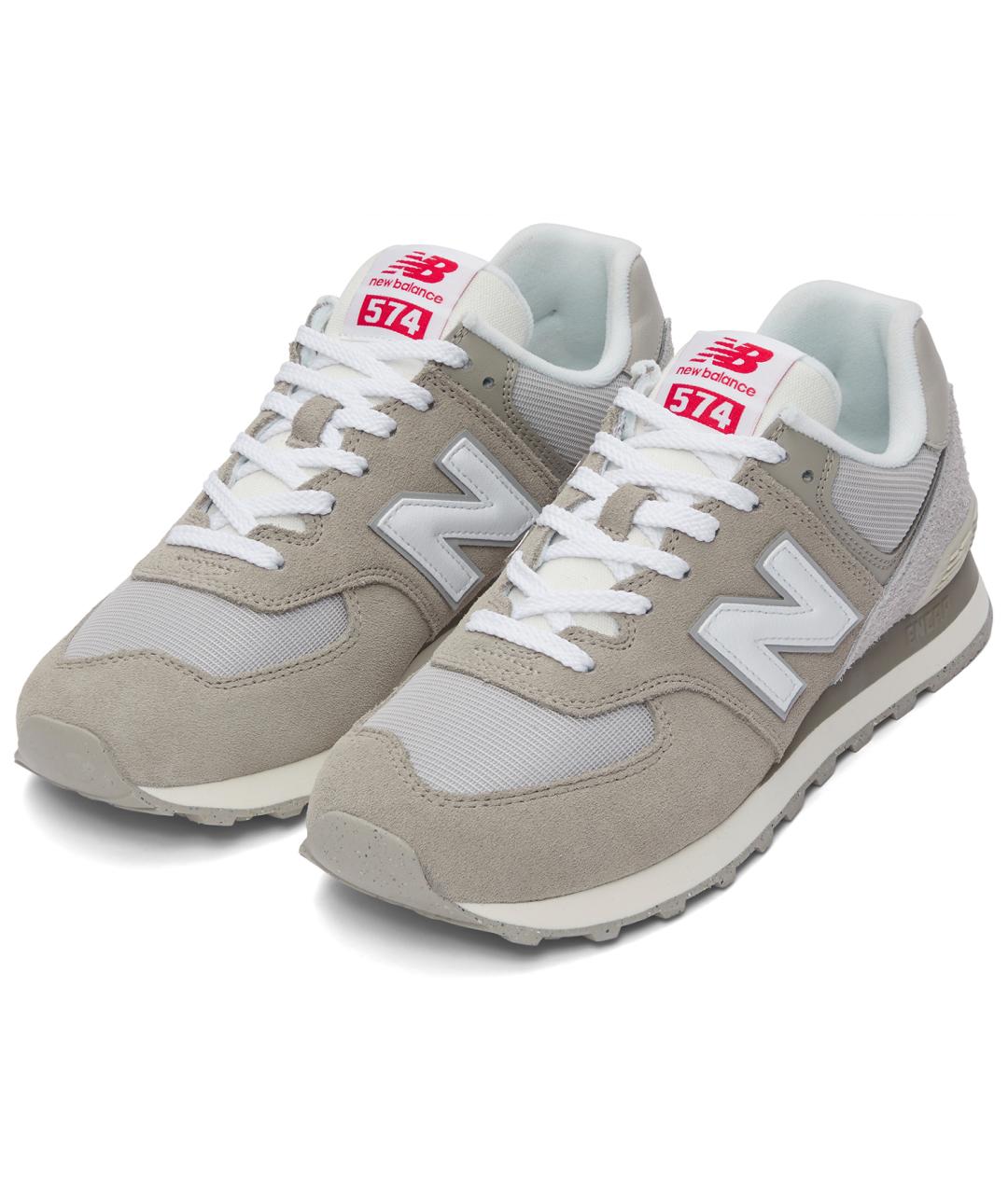 NEW BALANCE Серые кожаные кроссовки, фото 3