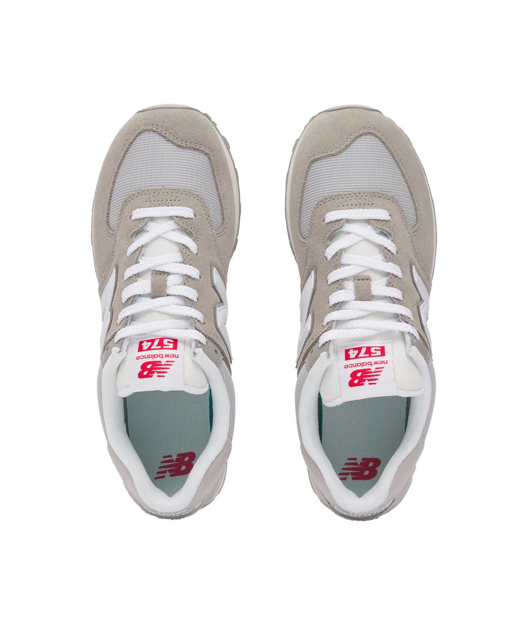 NEW BALANCE Серые кожаные кроссовки, фото 5