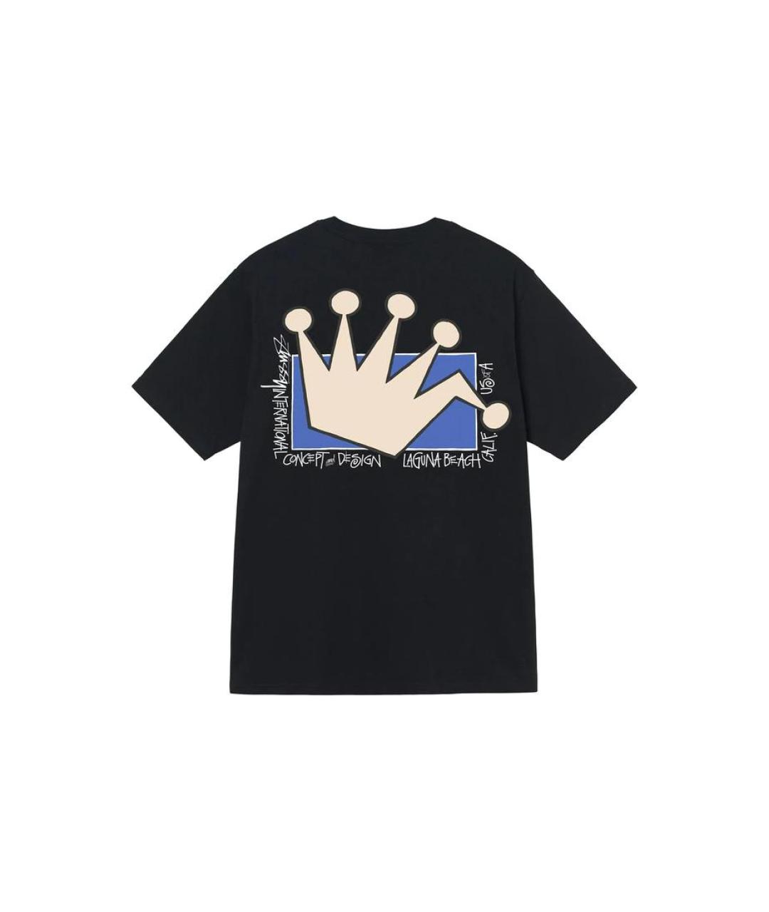 STUSSY Черная футболка, фото 2
