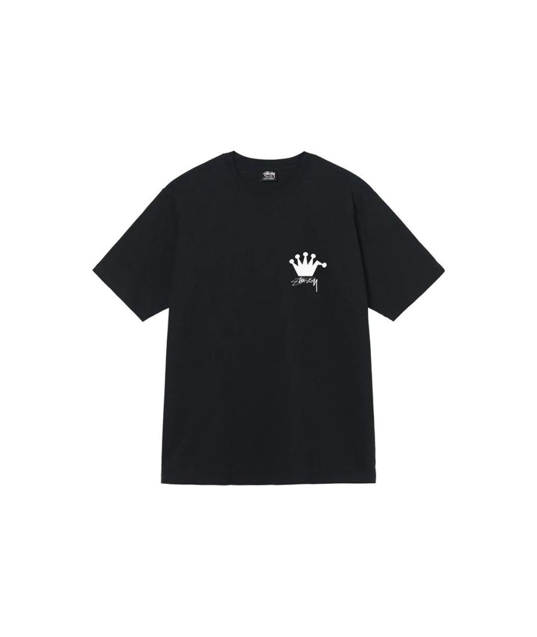 STUSSY Черная футболка, фото 1