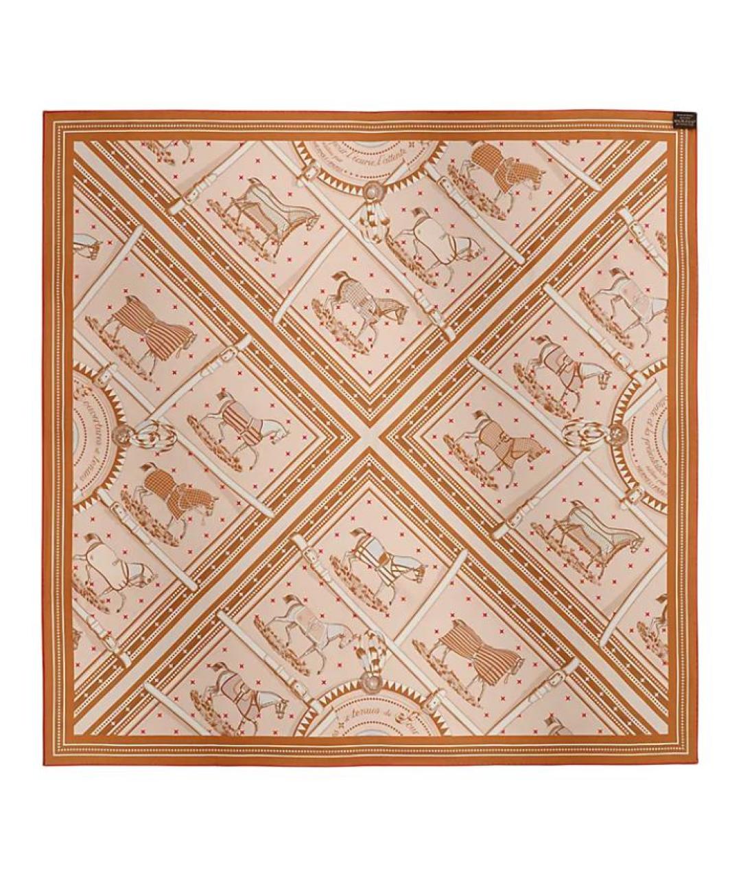 HERMES Мульти шелковый шарф, фото 2