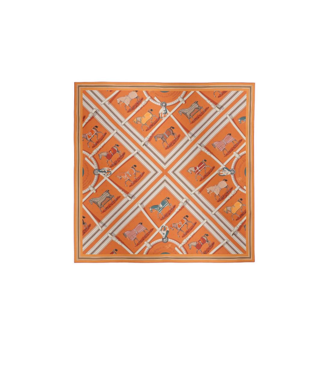 HERMES Мульти шелковый шарф, фото 1