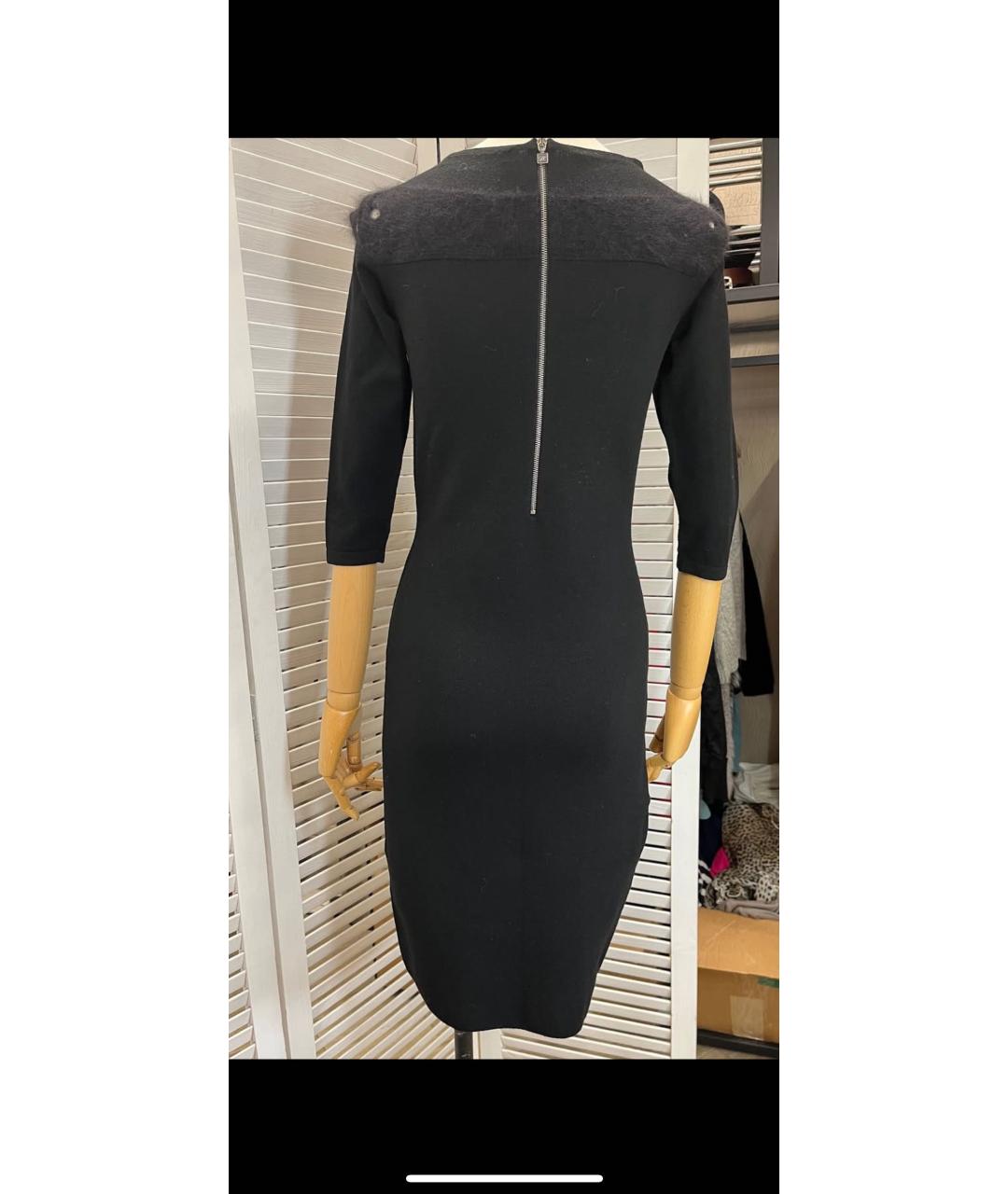 D.EXTERIOR Черное шерстяное повседневное платье, фото 2