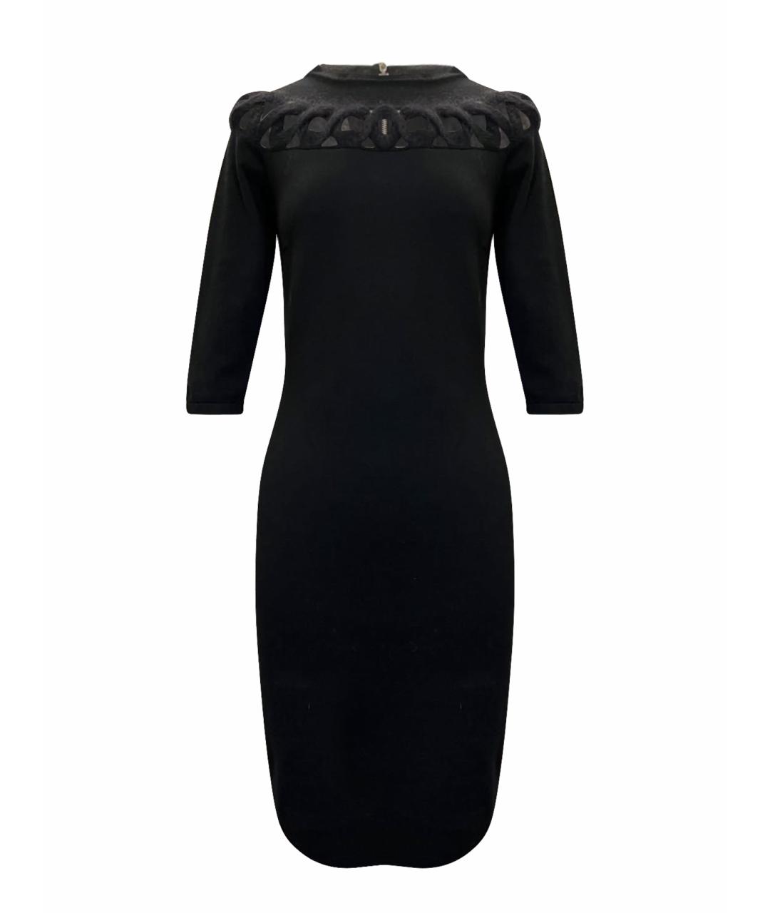 D.EXTERIOR Черное шерстяное повседневное платье, фото 1