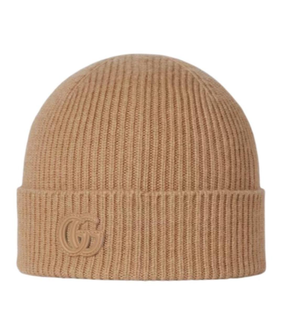 GUCCI Бежевая шапка, фото 1