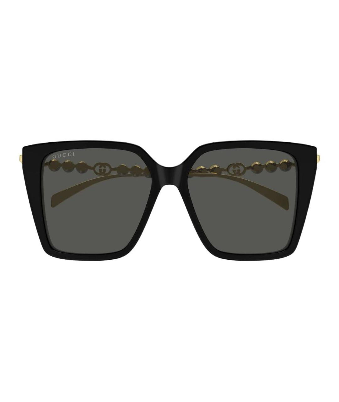 GUCCI Черные пластиковые солнцезащитные очки, фото 2